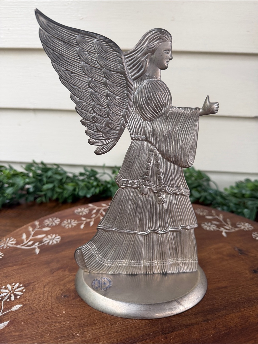 1994 International Silver Co Angel Figurine Taper Candle Holder